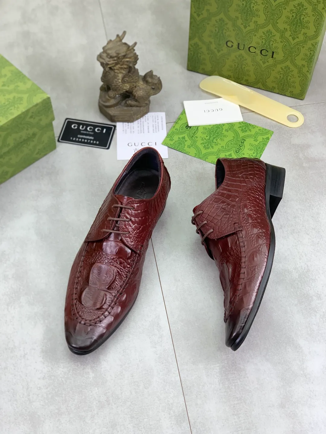 Men's Men's Shoes 💰P500 [New Style] 💰💎💎💎 [Gucci] GUCCI high-end men's formal business leather shoes, original order 1:1! Original imported high-end calfskin, original metal buckle, imported first-layer pigskin lining for feet, original high-end outsole, men's shoe size: 38-44